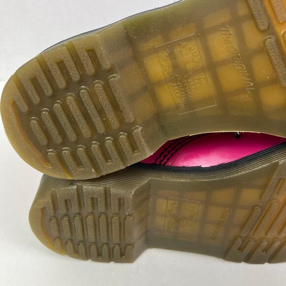 Dr Martens Wmns Sz 9 1460W Bubblegum Pink Patent Lether 8-eye Lace-up Boots - Picture 16 of 16